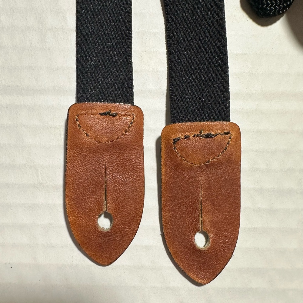 Cole Haan Suspenders Made In USA Beige Pin-up Woman Slow Curves Ahead Rare 50in. - Picture 10 of 13